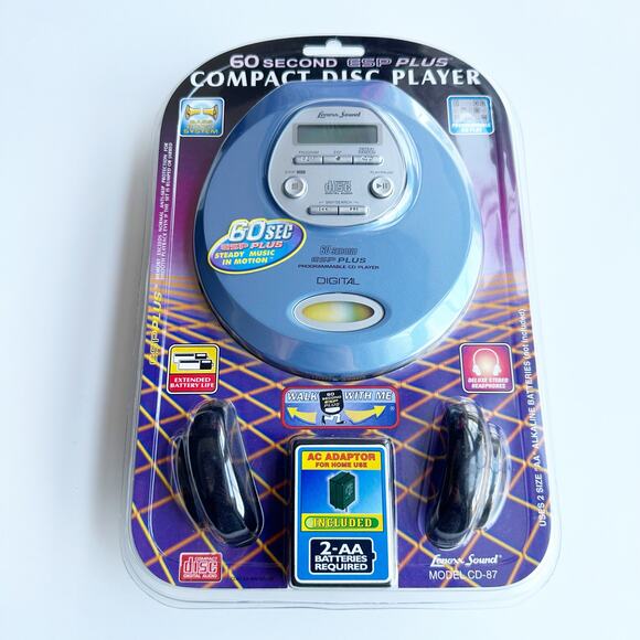 Lenox Sound Model CD-87 Portable CD Player ESP Plus New Sealed Retro Walkman - Picture 1 of 5